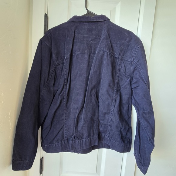 Womens CJ Banks Christopher & Banks Blue Purple denim jacket Size X Western - Picture 7 of 9